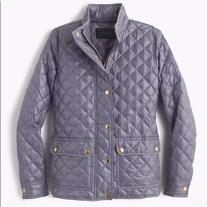 J.CREW Gray Shiny Downtown Field Quilted Jacket Small - Like new worn once
